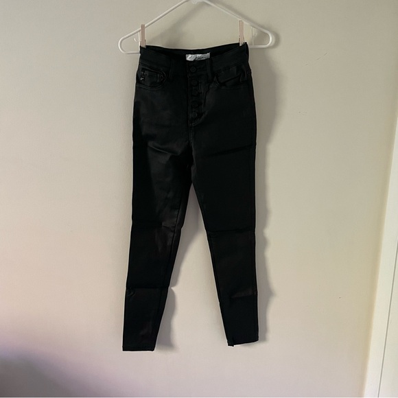 Vici Dolls SOHO high rise coated skinny faux leather pants- size 3 - Picture 12 of 12